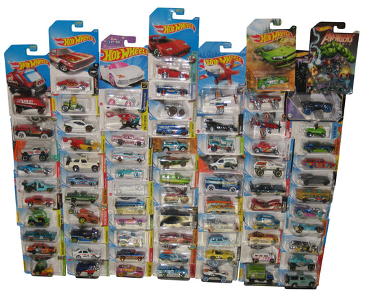 Hot Wheels & Matchbox Mattel Die-Cast Mixed Collection -- (Lot of 75 Toy Cars)
