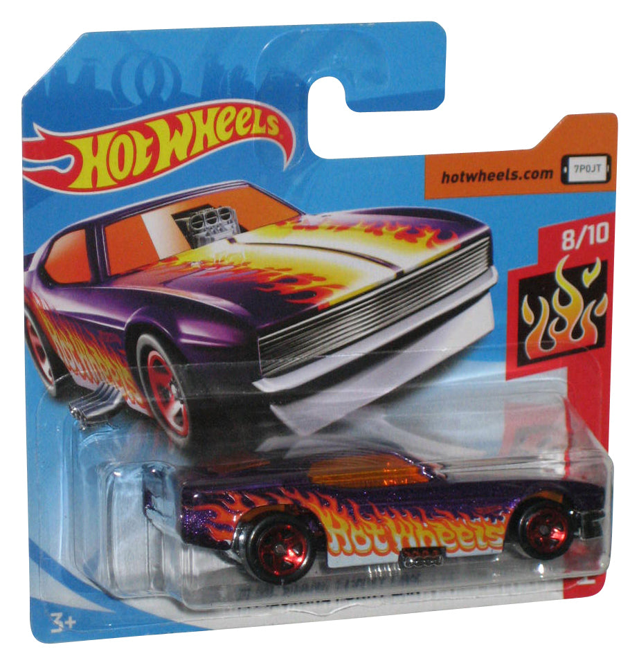 Hot Wheels HW Flames 8/10 (2017) Purple '71 Mustang Funny Car Toy 57/250 - (Short Card)