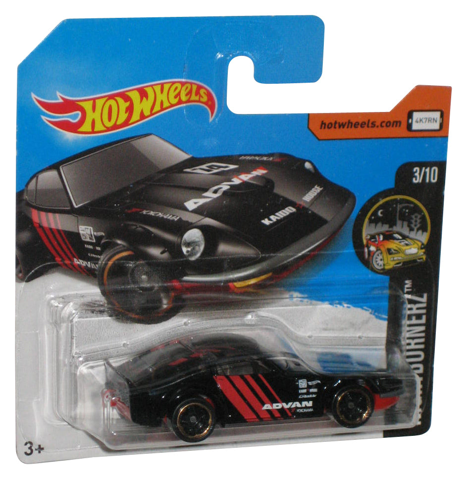 Hot Wheels Nightburnerz 3/10 (2015) Black Nissan Fairlady Z Toy Car 357/365 - (Short Card)