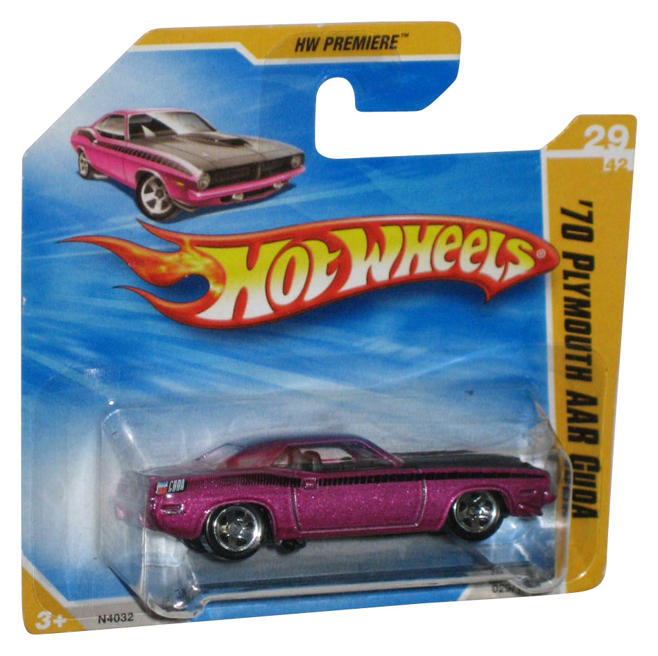 Hot Wheels 2009 New Models Purple '70 Plymouth Aar Cuda Car 029/190 - (Short Card)