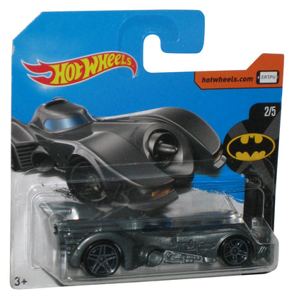 DC Batman Gray Batmobile 2/5 1989 Movie (2015) Hot Wheels Car 134/365 - (Short Card / Cracked Plastic)