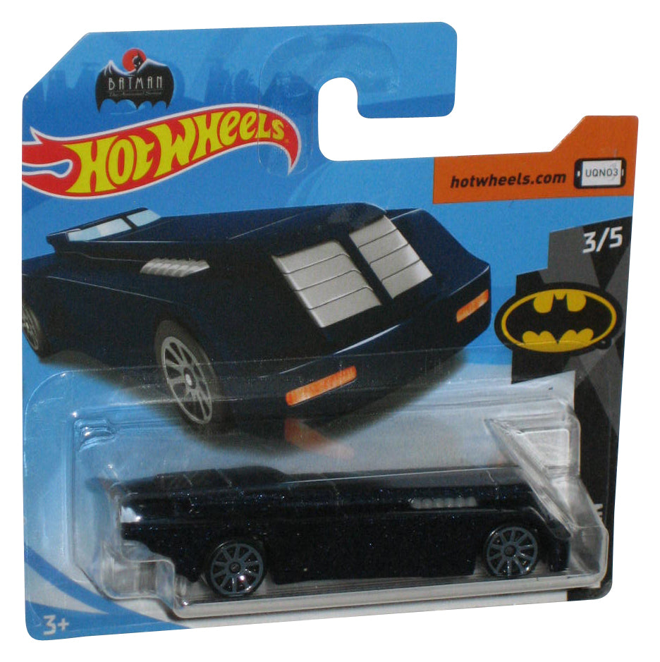 DC Batman Animated Hot Wheels Batmobile 3/5 (2017) Blue Toy Car 359/365 - (Short Card)