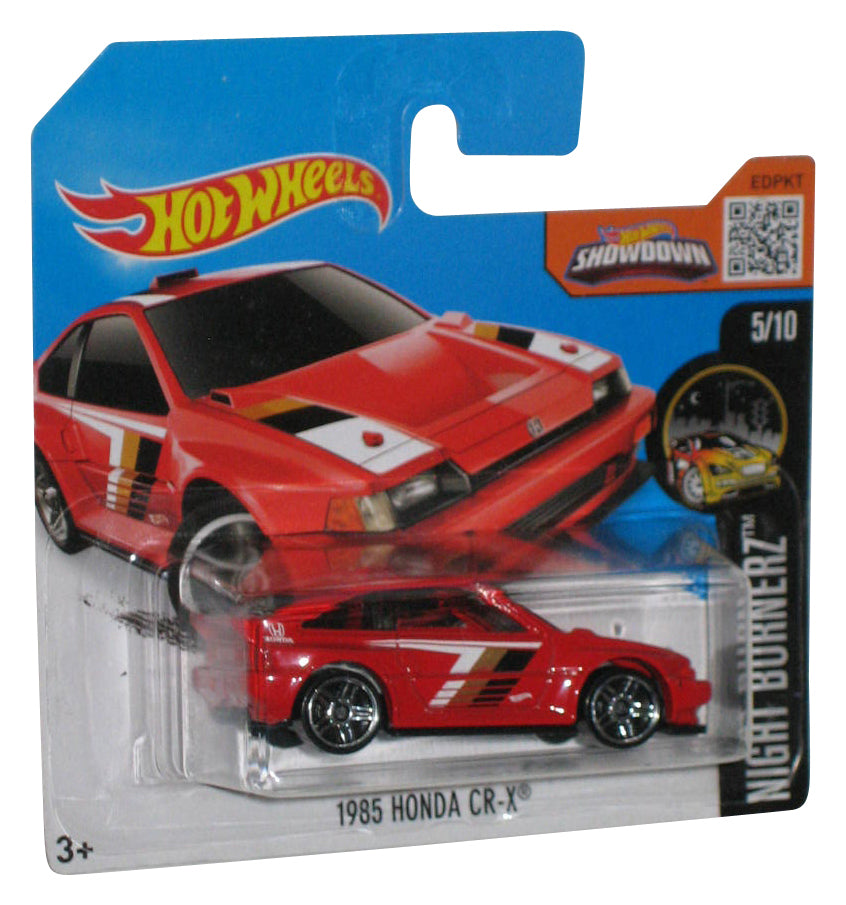 Hot Wheels Night Burnerz 5/10 (2015) Red 1985 Honda CR-X Toy Car 85/250 - (Short Card)