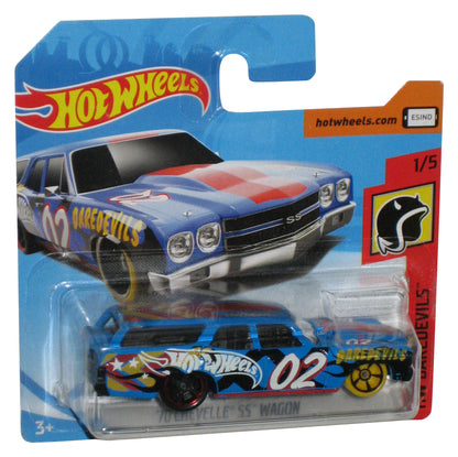 Hot Wheels HW Daredevils 1/5 (2017) Blue '70 Chevelle SS Wagon Toy Car - (Short Card)