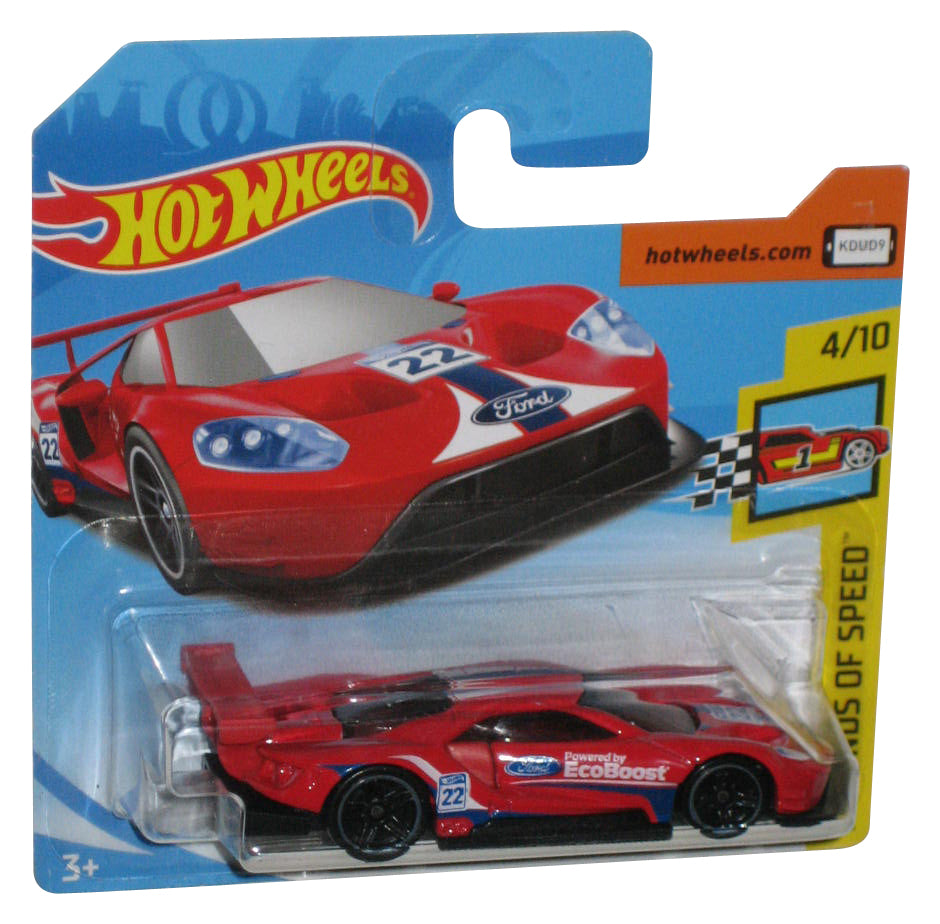 Hot Wheels Legends of Speed 4/10 (2017) Red 2016 Ford GT Race Toy Car 195/365 - (Short Card)