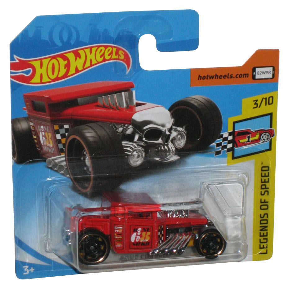 Hot Wheels Legends of Speed 3/10 (2017) Red Bone Shaker Toy Car 122/365 - (Short Card)