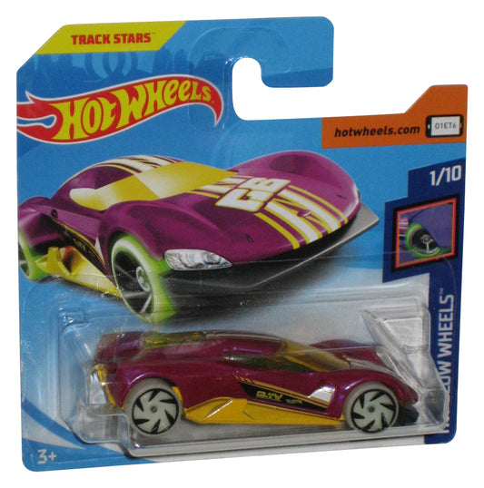 Hot Wheels HW Glow Wheels 1/10 (2017) Purple Crescendo Toy Car 133/365 - (Short Card)
