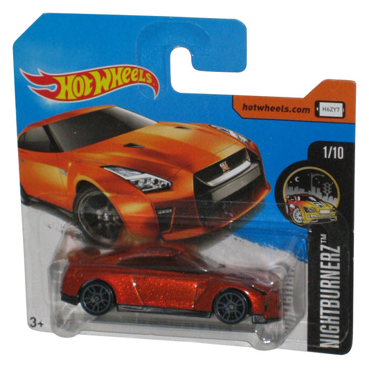 Hot Wheels Nightburnerz 1/10 (2017) Orange '17 Nissan GT-R R35 Toy Car 282/365 - (Short Card)