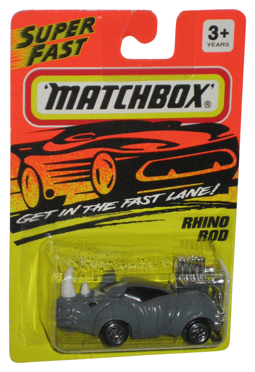 Matchbox Get In The Super Fast Lane (1994) Gray Rhino Rod Toy Car #53