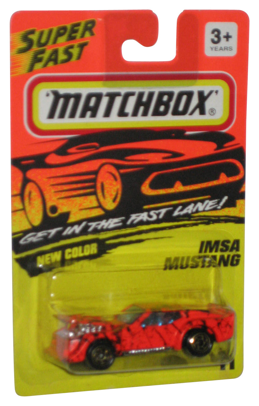 Matchbox Get In The Super Fast Lane (1993) Orange Imsa Mustang Toy Car #11