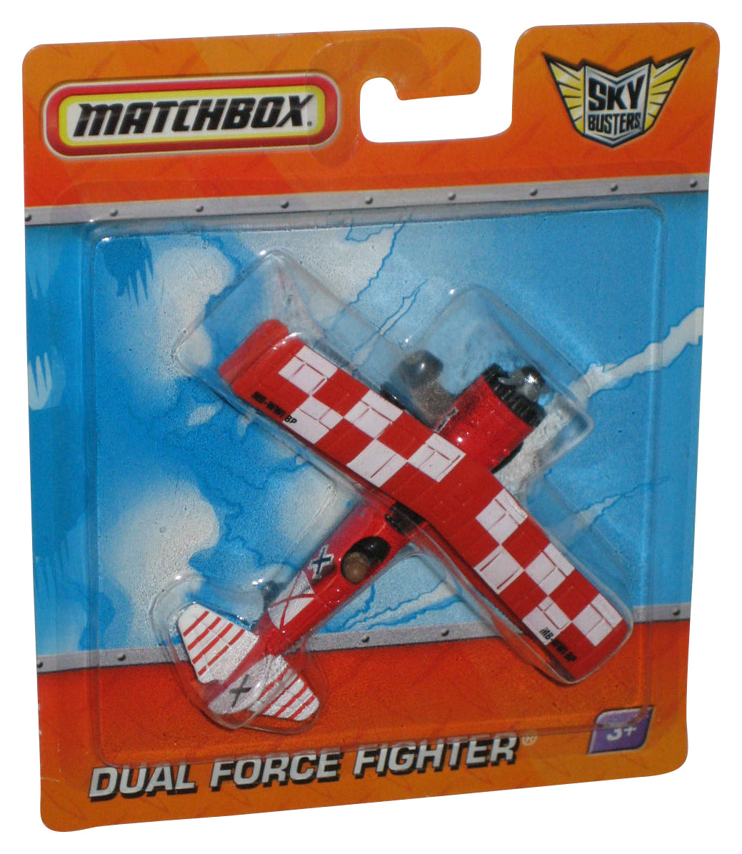 Matchbox Sky Busters (2010) Red Dual Force Fighter Toy Plane Aircraft