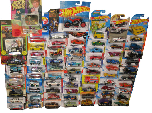Hot Wheels & Matchbox Mattel Die-Cast Mixed Collection -- (Lot of 75 Toy Cars)