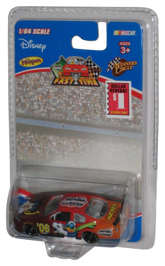Disney The Muppets Mickey Mouse & Donald Duck Nascar Winner's Circle 1/64 Scale Daytona 500 Red Toy Car