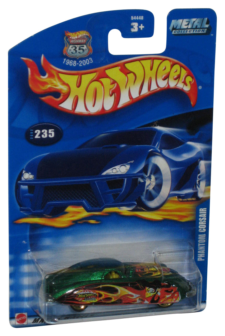 Hot Wheels Highway 35th (2002) Green Phantom Corsair Toy Car #235