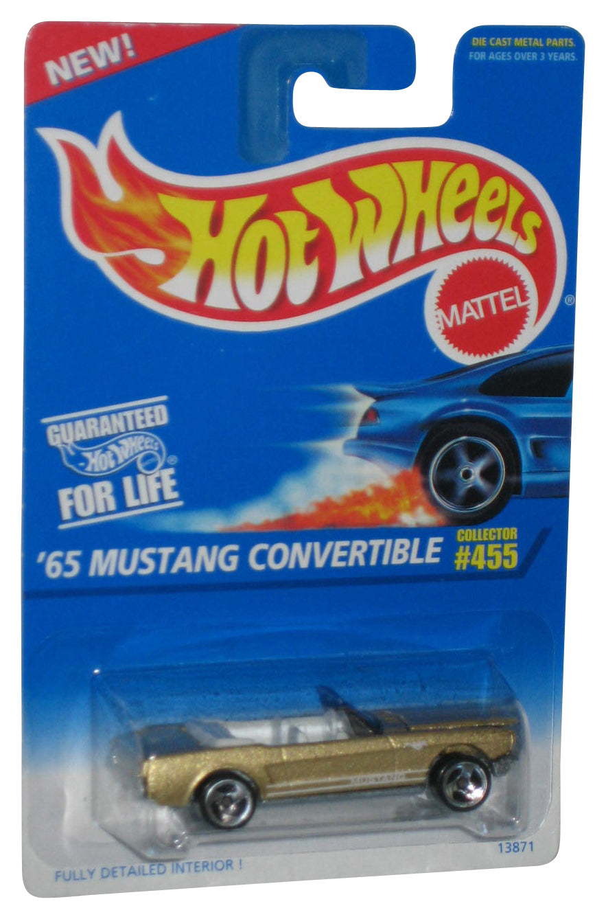 Hot Wheels Gold '65 Mustang Convertible (1991) Mattel Toy Car #455