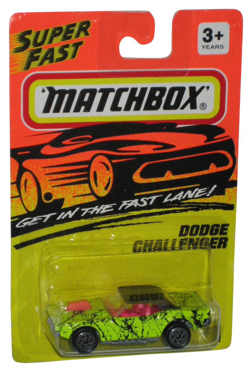 Matchbox Get In The Super Fast Lane (1994) Green Dodge Challenger Toy Car #1