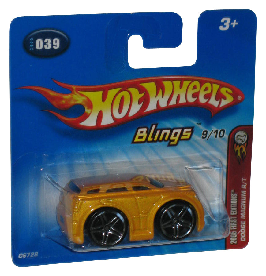 Hot Wheels 2005 First Editions Blings 9/10 (2005) Yellow Dodge Magnum R/T Toy Car #039 - (Short Card)