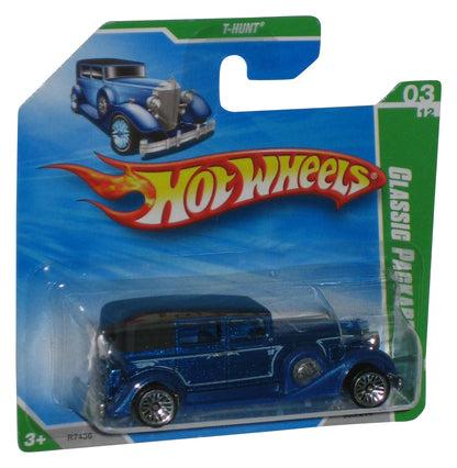 Hot Wheels T-Hunt 03/12 (2009) Blue Classic Packard Toy Car 055/214 - (Short Card)
