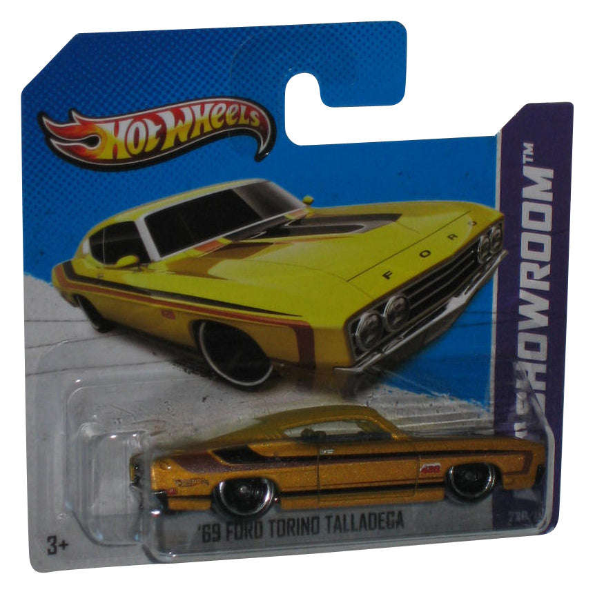 Hot Wheels HW Showroom (2012) Gold '69 Ford Torino Talladega Toy Car 236/250 - (Short Card)