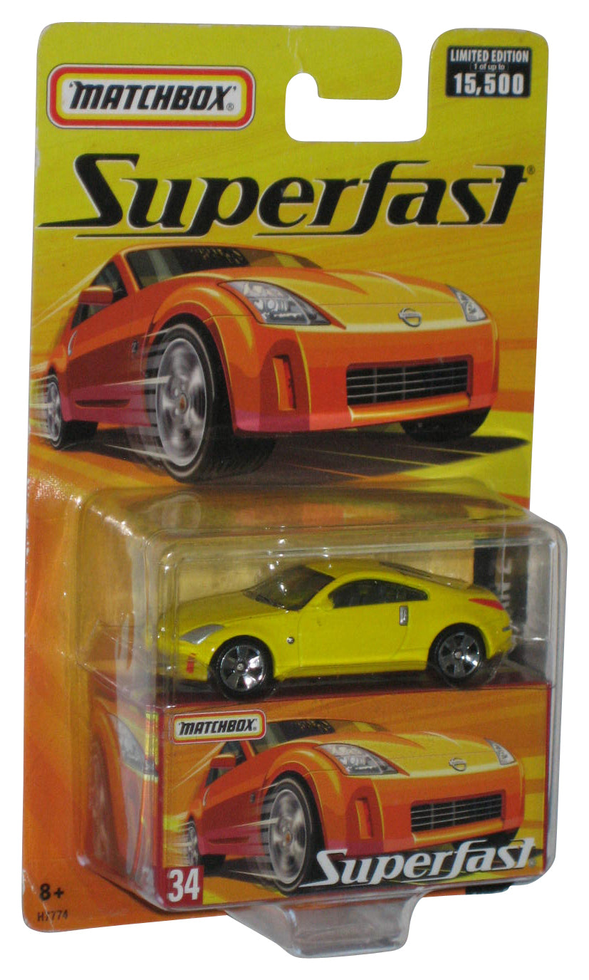 Matchbox Superfast (2005) Mattel Yellow Nissan Z Toy Car #34