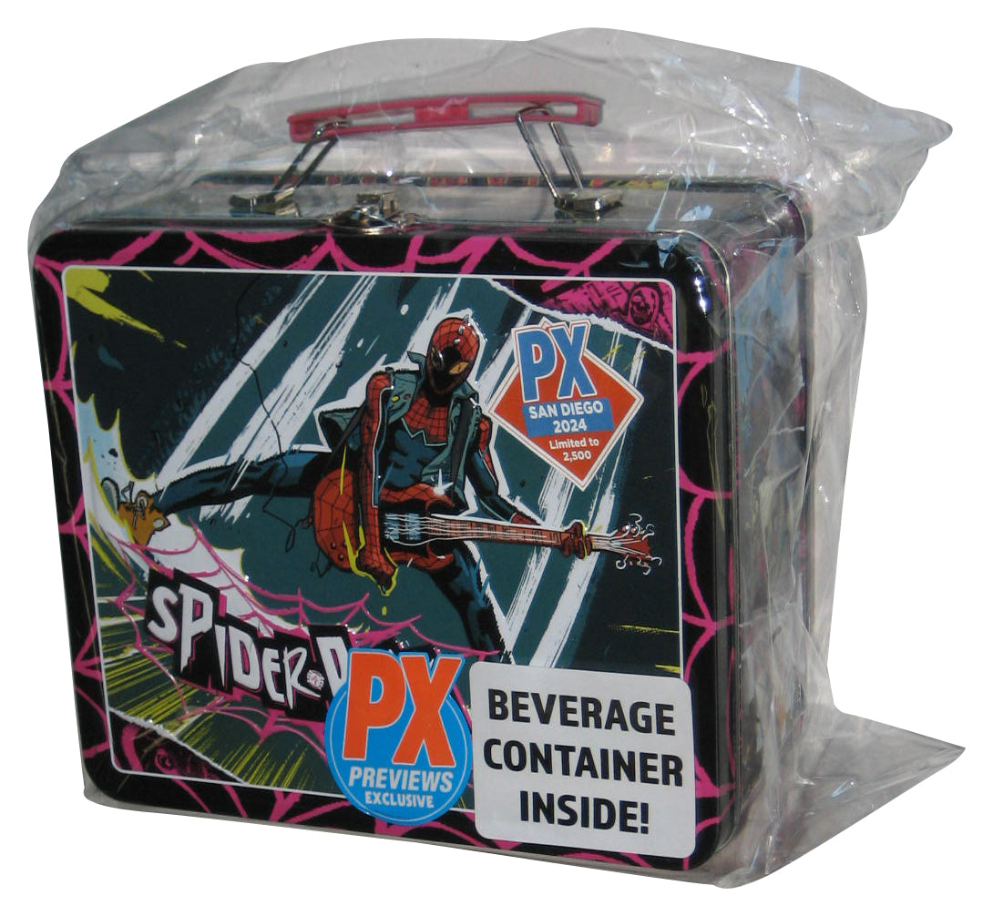 Spider-Man Spider-Punk Surreal San Diego 2024 Previews Exclusive Tin Titans Lunch Box w/ Drink Container