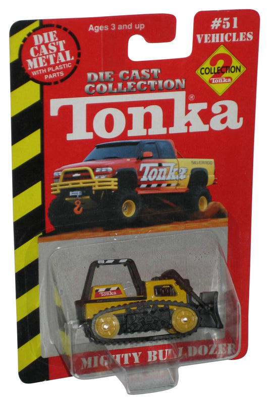 Tonka Die Cast Metal (2000) Maisto Black & Yellow Might Bulldozer Construction Toy #51