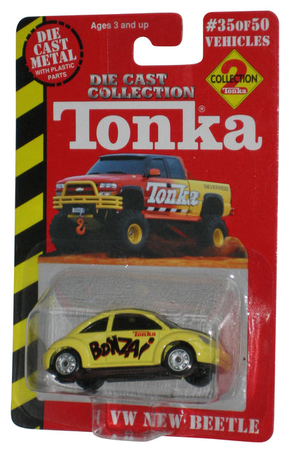 Tonka Die Cast Metal (2000) Maisto Yellow Bonzai VW New Beetle Toy Car #35/50