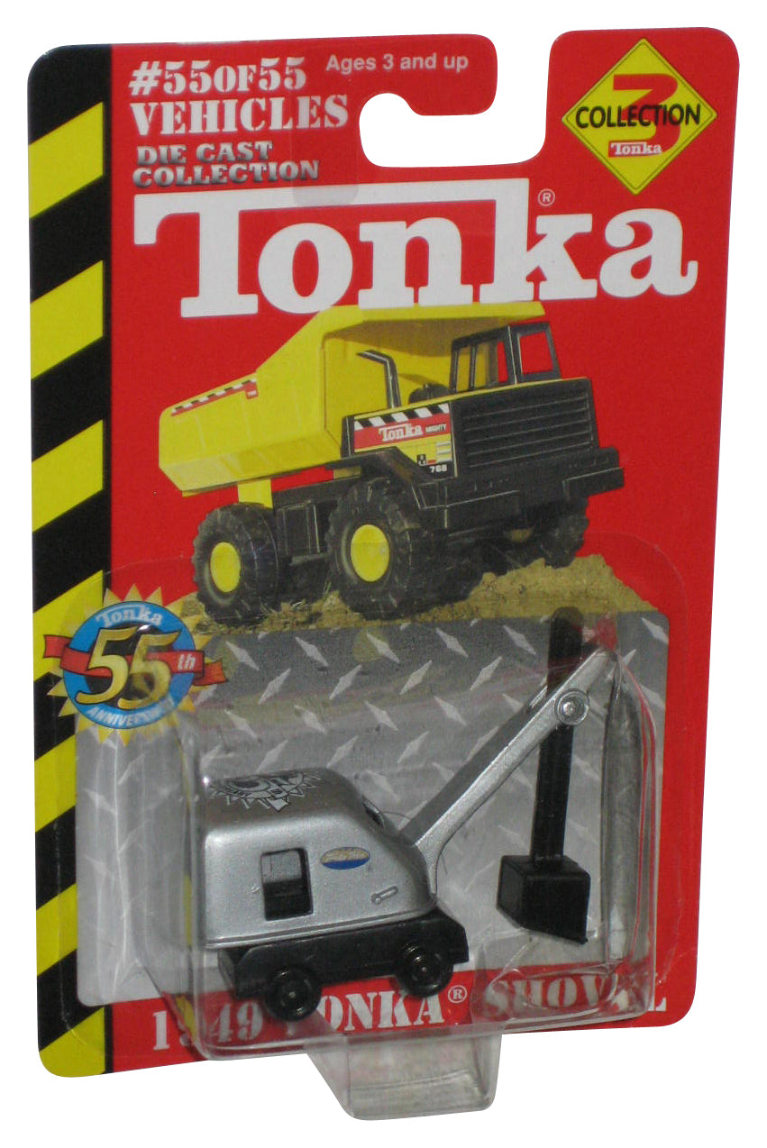 Tonka Die Cast Metal (2002) Maisto Construction Toy Silver 1949 Tonka Shovel #55/55 - (Dented Plastic)