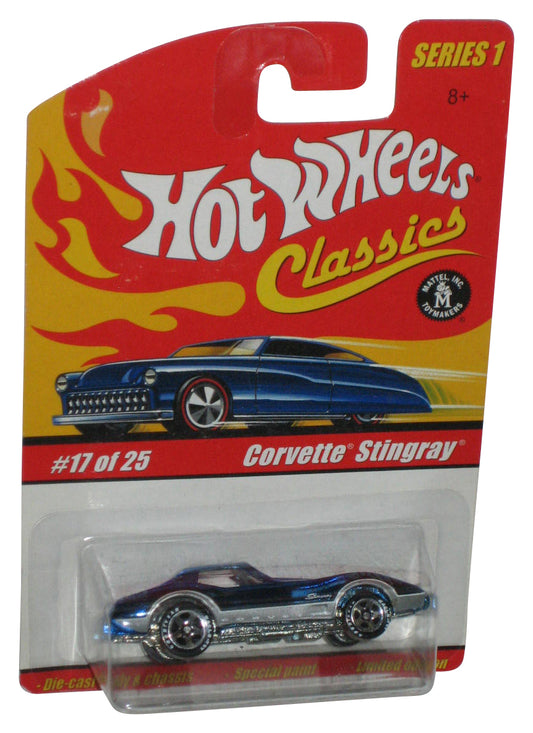 Hot Wheels Classics Series 1 (2004) Blue Corvette Stingray Car Toy #17/25