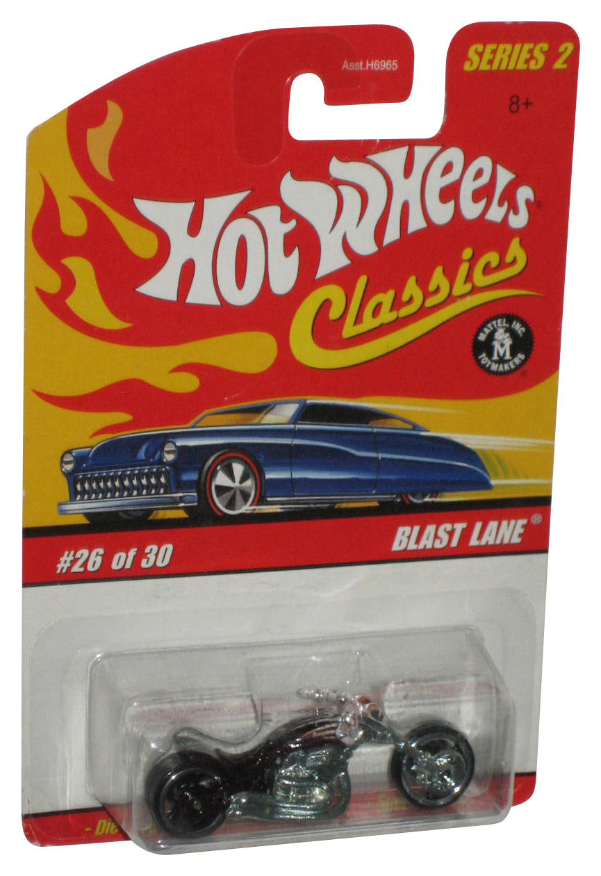 Hot Wheels Classics Series 2 (2005) Purple Blast Lane Motorcycle Bike Toy 26/30