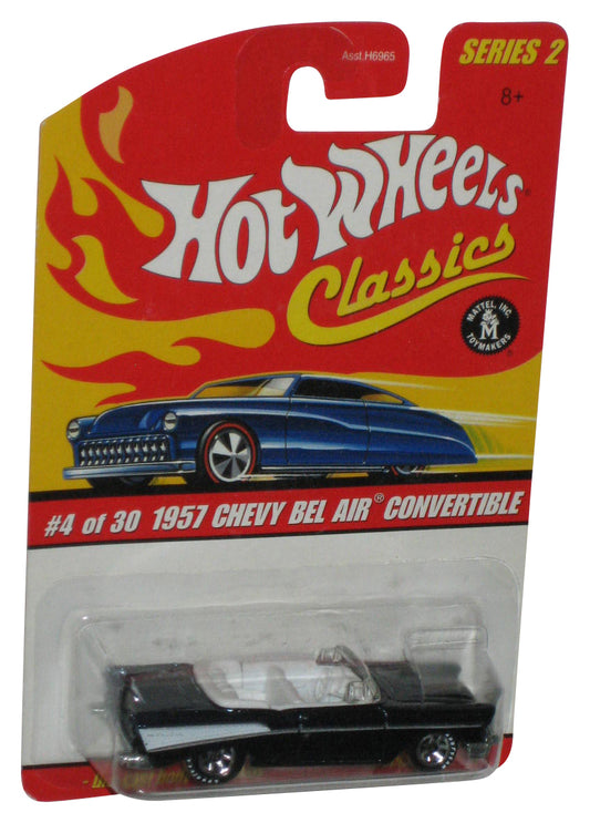 Hot Wheels Classics Series 2 (2005) Dark Blue 1957 Chevy Bel Air Convertible Toy Car #4/30