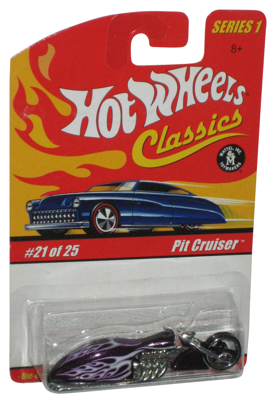 Hot Wheels Classics Series 1 (2004) Purple Pit Cruiser Motorcycle Bike Toy #21/25