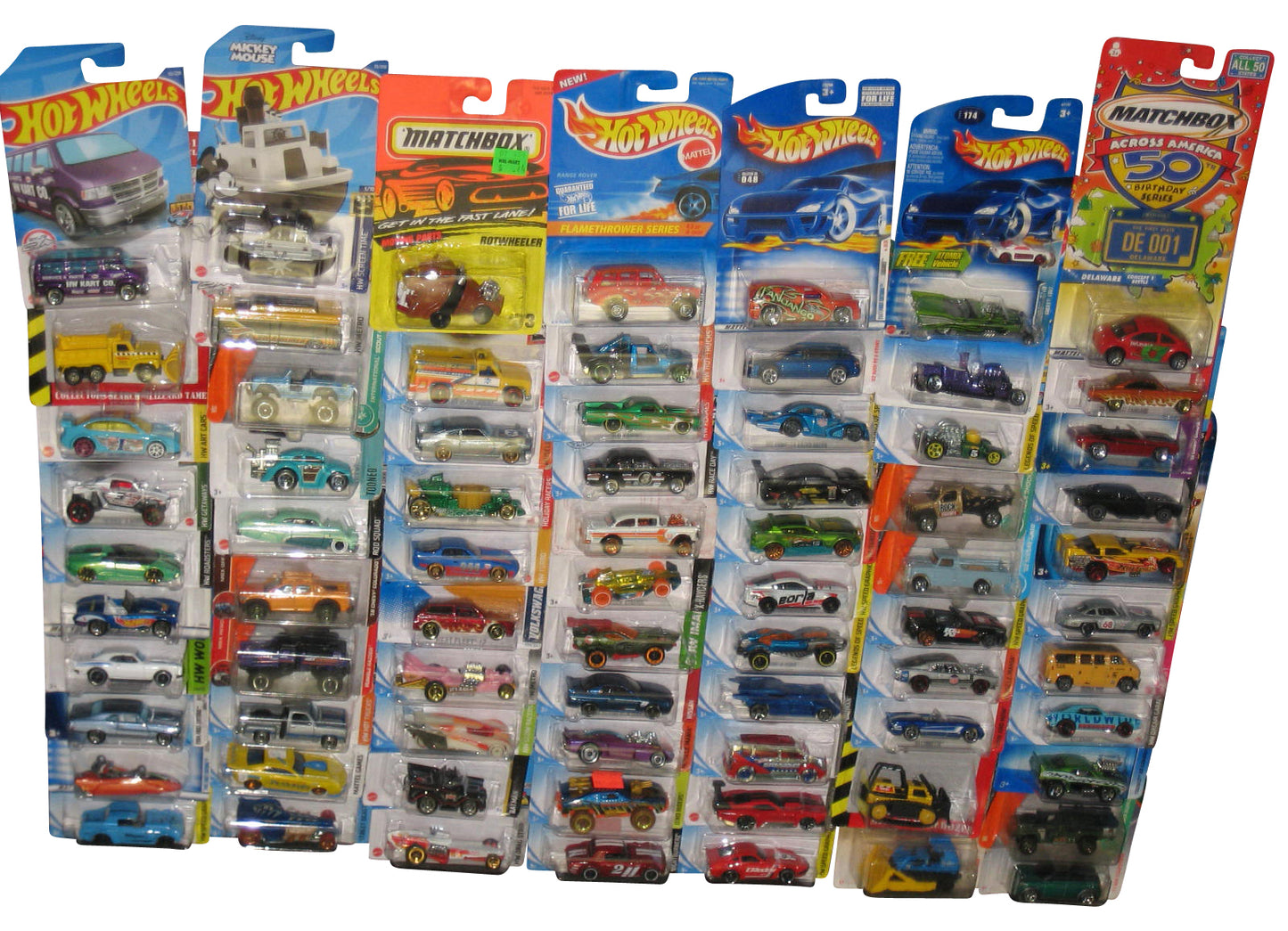 Hot Wheels & Matchbox Racing Champions Die-Cast Mixed Collection -- (Lot of 73 Toy Cars)