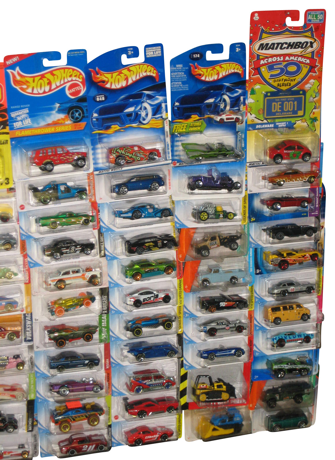 Hot Wheels & Matchbox Racing Champions Die-Cast Mixed Collection -- (Lot of 73 Toy Cars)