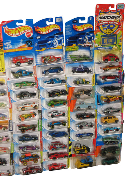 Hot Wheels & Matchbox Racing Champions Die-Cast Mixed Collection -- (Lot of 73 Toy Cars)