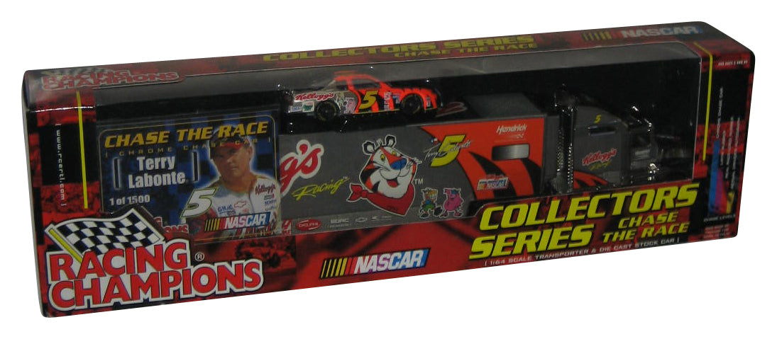 Racing Champions Chase The Race Nascar Kellogg's Racing RC Ertl Chrome Transporter w/ Stock Car