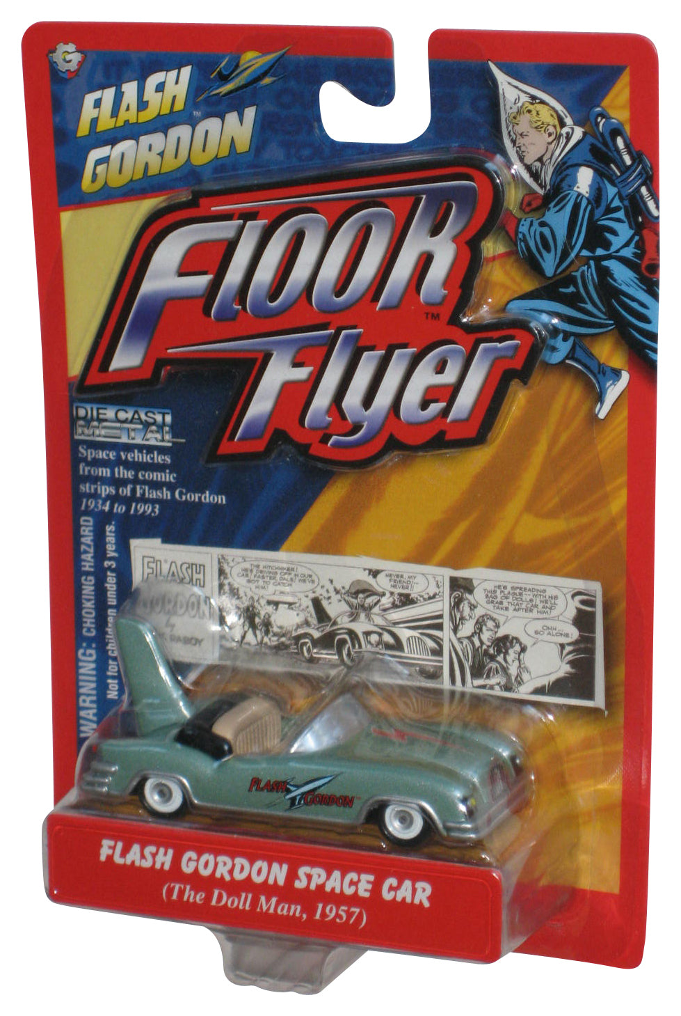 Flash Gordon Floor Flyer (2005) Alpha International Blue The Doll Man 1957 Toy Car