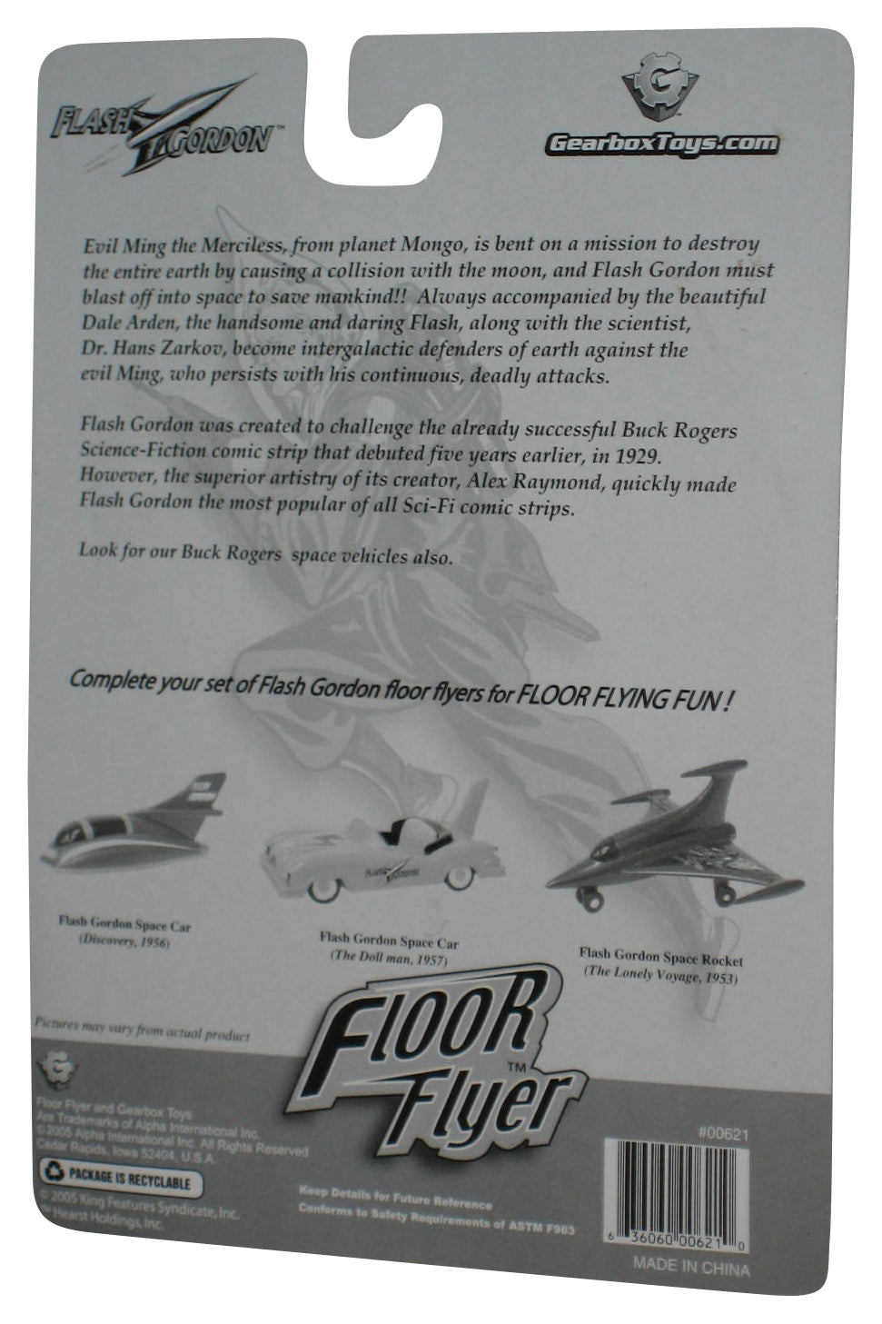 Flash Gordon Floor Flyer (2005) Alpha International Blue The Doll Man 1957 Toy Car