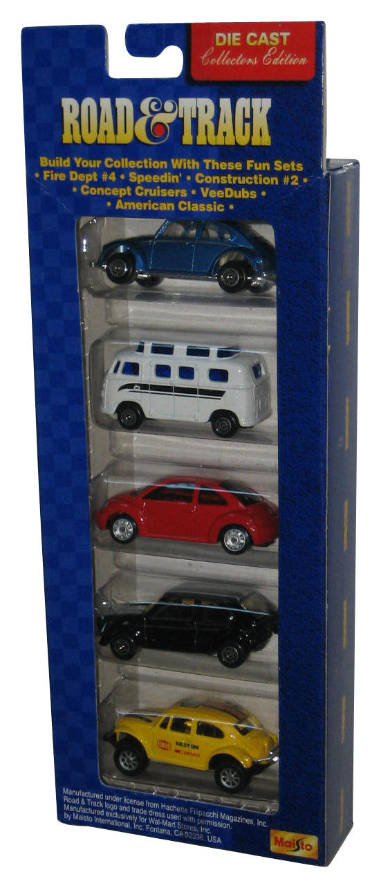 Road & Track VeeDubs Die-Cast Collectors Edition Maisto Toy Car 5-Pack