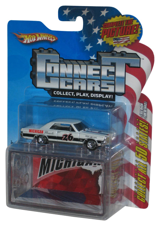 Hot Wheels Connect Cars (2008) Michigan '65 Pontiac GTO White Toy Car