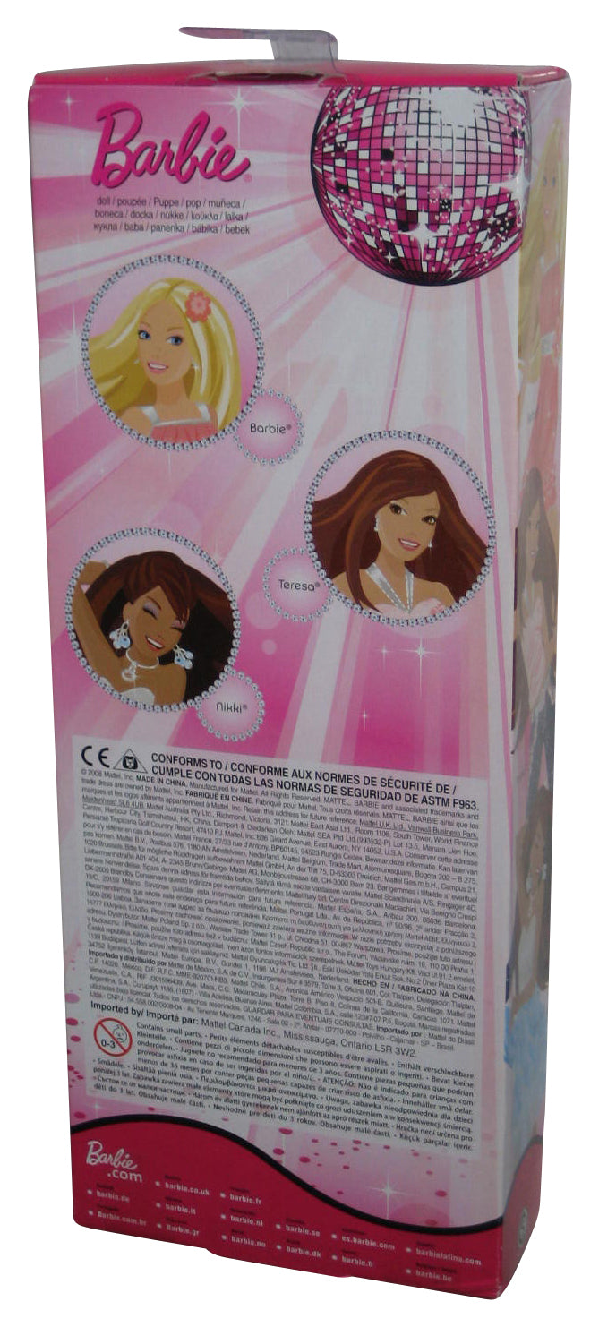 Barbie Nikki Blue Dress (2008) Mattel Toy Doll - (One Shoe Loose In Packaging)