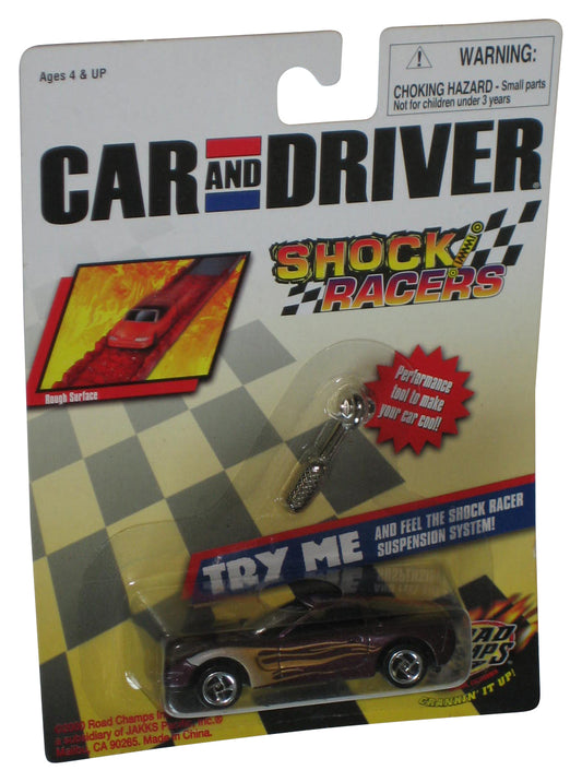Road Champs Car And Driver Shock Racers (2000) Jakks Pacific Purple Toy Car