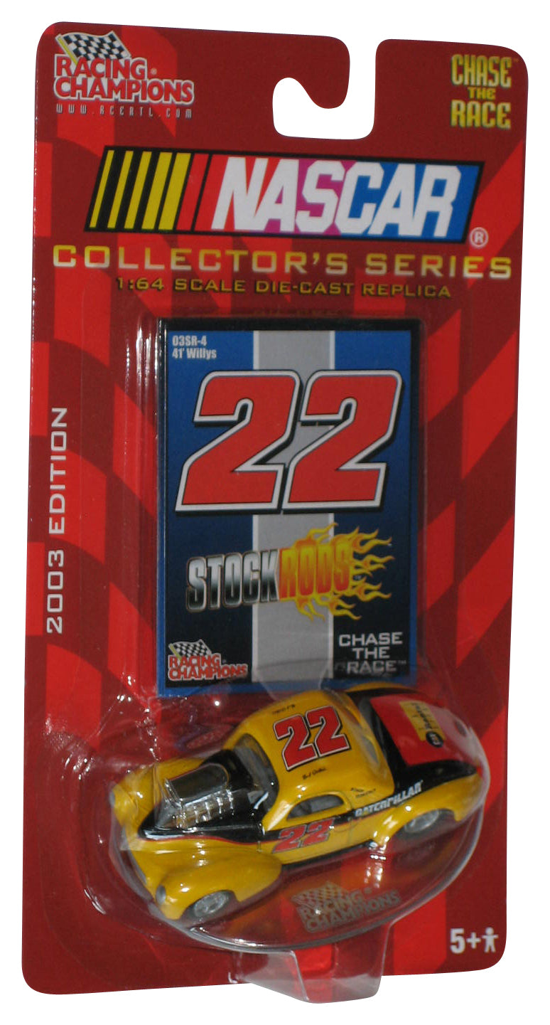 Nascar Stock Rods 2003 Edition Yellow Caterpillar Chase The Race Ward Burton Toy Car #22