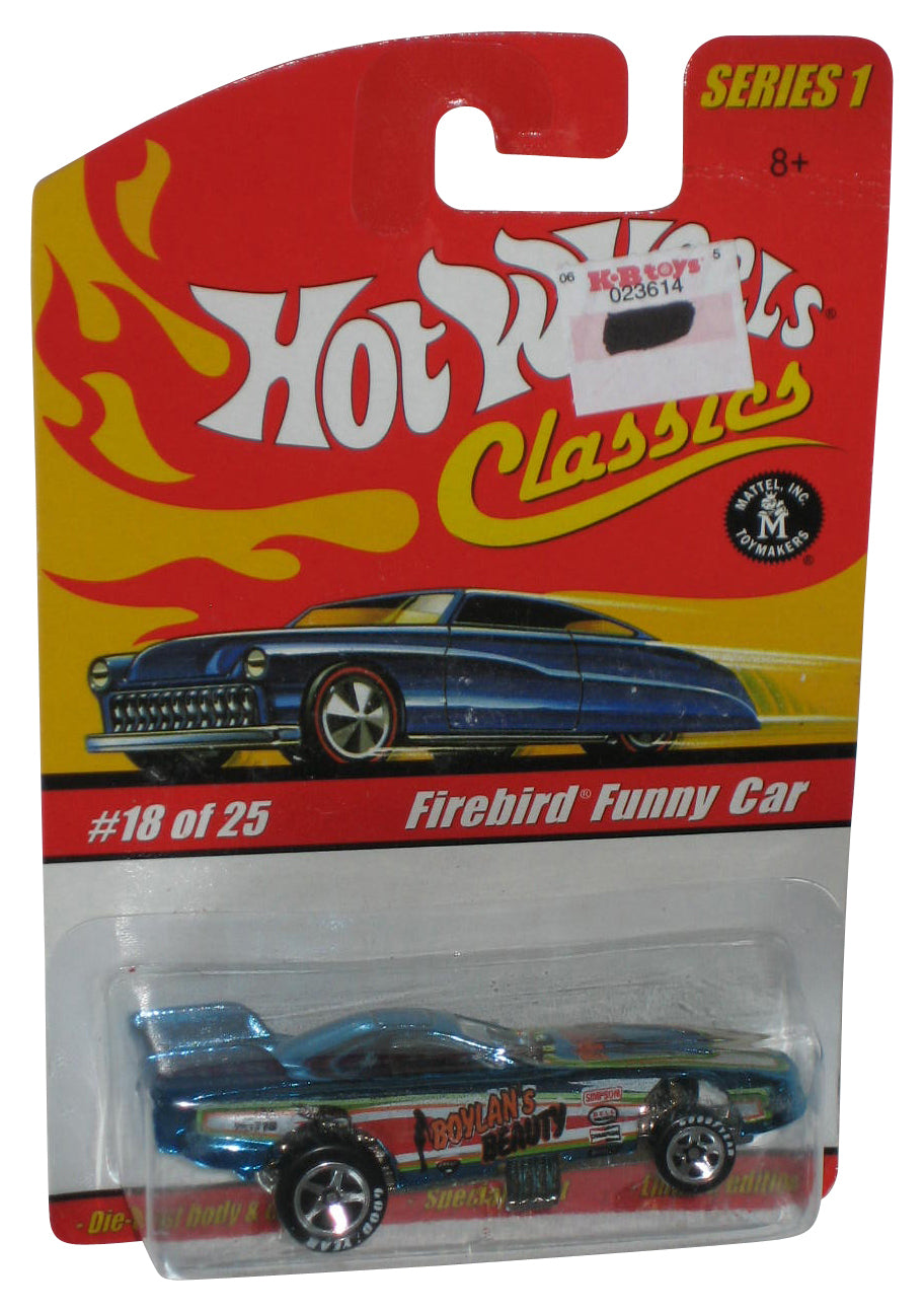 Hot Wheels Classics Series 1 (2004) Blue Firebird Funny Car Toy #18/25