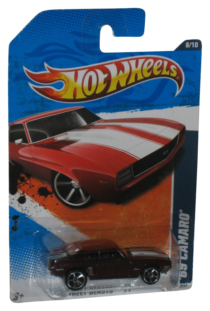 Hot Wheels Street Beasts '11 8/10 Red '69 Camaro Toy Car 88/244 - (Minor Shelf Wear)