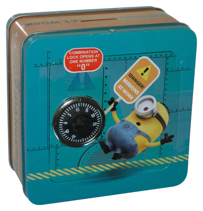 Despicable Me Minions At Work Tin Box Mini Piggy Bank Coin Safe