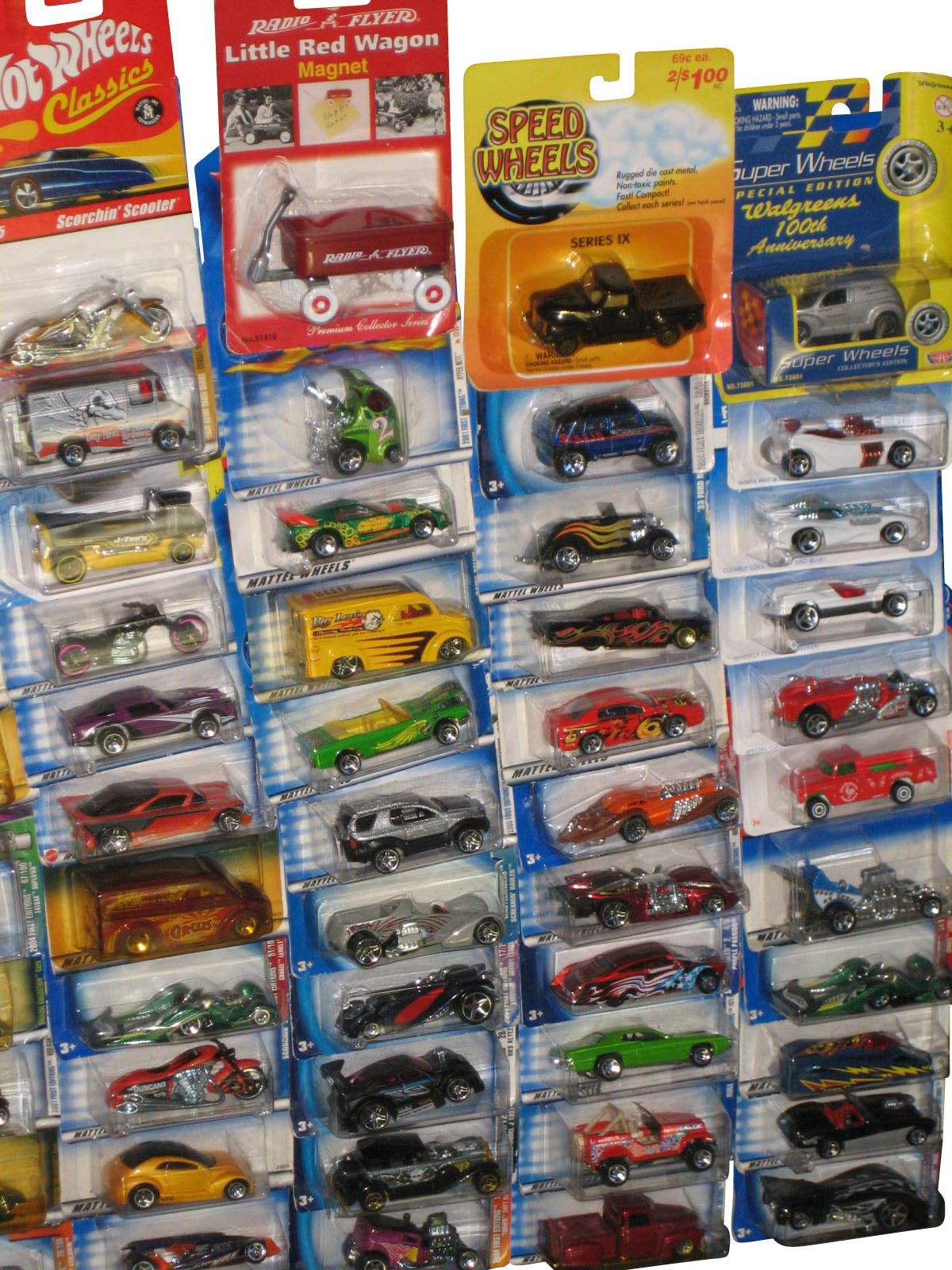 Hot Wheels & Some Misc. Mattel Die Cast Mixed Collection -- (Lot of 75 Toy Cars)