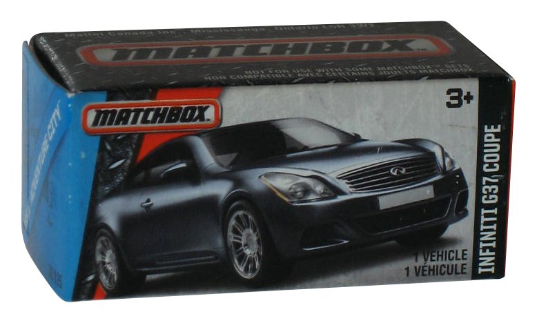 Matchbox Infiniti G37 Coupe (2016) Gray Power Grabs Box Toy Car 32/125