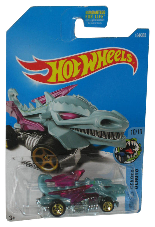 Hot Wheels Street Beasts 10/10 (2015) Blue & Purple Dragon Blaster Toy Car 164/365 - (Card Wear)