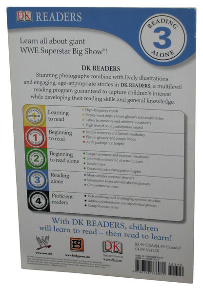 WWE Wrestling DK Reading Alone 3 The Big Show (2011) Kids Paperback Book